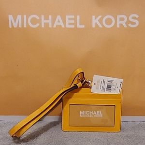 Michael Kors jet set travel East West ID card case wallet lanyard